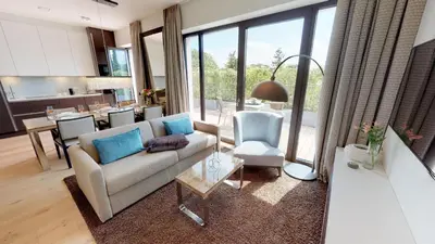 Küche/Küchenzeile in der Unterkunft White Pearl Apartment 4.40