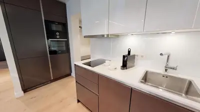 Küche/Küchenzeile in der Unterkunft White Pearl Apartment 1.05
