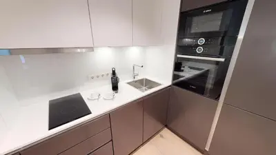 Küche/Küchenzeile in der Unterkunft White Pearl Apartment 0.10