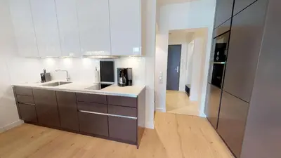 Küche/Küchenzeile in der Unterkunft White Pearl Apartment 0.12
