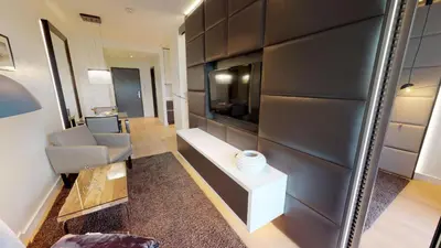 Ein Sitzbereich in der Unterkunft White Pearl Apartment 0.15