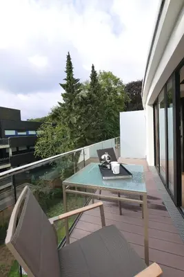 Ein Balkon oder eine Terrasse in der Unterkunft White Pearl Apartment 2.03