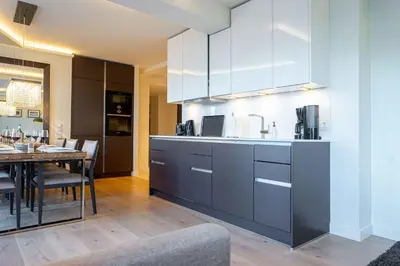 Küche/Küchenzeile in der Unterkunft White Pearl Apartment 2.01
