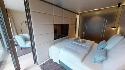 Ein Bett oder Betten in einem Zimmer der Unterkunft White Pearl Apartment 1.04