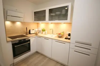 Küche/Küchenzeile in der Unterkunft Ferienwohnung EAST COAST