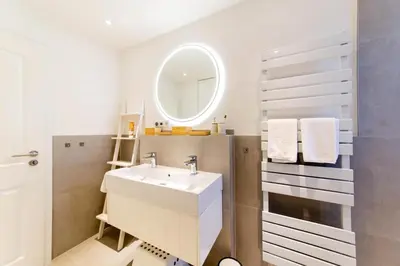 Ein Badezimmer in der Unterkunft Ferienwohnung EAST COAST