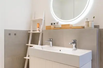 Ein Badezimmer in der Unterkunft Ferienwohnung WEST COAST