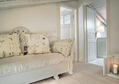 Ein Sitzbereich in der Unterkunft Meerhaus Niendorf