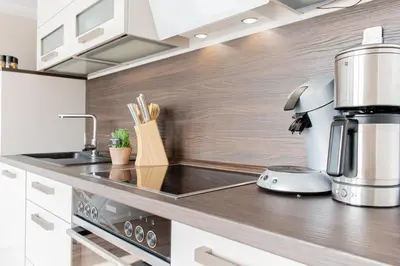 Küche/Küchenzeile in der Unterkunft Ferienwohnung dat Seepeerdje