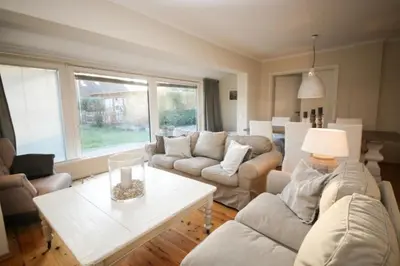 Ein Sitzbereich in der Unterkunft Ferienwohnung Hansa Lounge 18