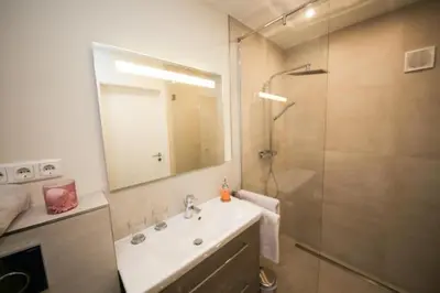 Ein Badezimmer in der Unterkunft Ferienwohnung Hansa Lounge 20