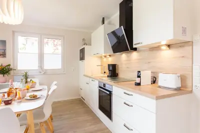 Küche/Küchenzeile in der Unterkunft Ferienwohnung Seelounge 30