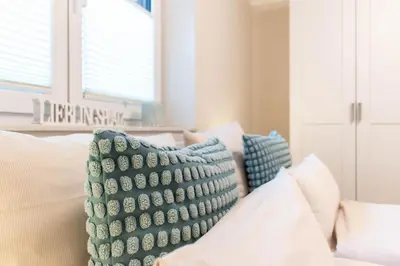 Ein Bett oder Betten in einem Zimmer der Unterkunft Ferienwohnung Seelounge 30