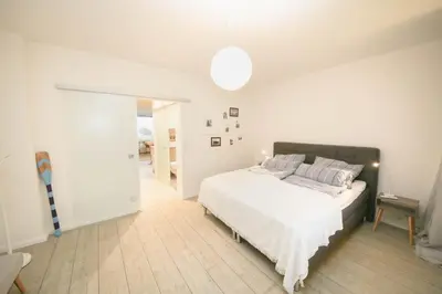 Ein Bett oder Betten in einem Zimmer der Unterkunft Ferienwohnung Kaiserblick