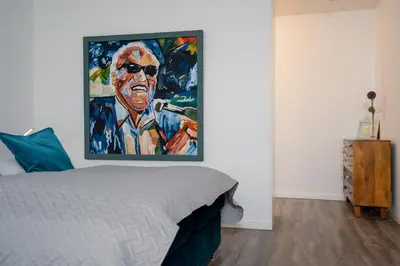 Ein Bett oder Betten in einem Zimmer der Unterkunft Appartementhaus Terrassenhügel Strandsuite