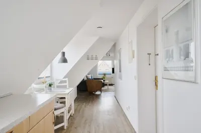 Küche/Küchenzeile in der Unterkunft Ferienwohnung Fährblick Moba-Travel