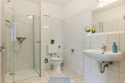 Ein Badezimmer in der Unterkunft Ferienwohnung Sonnendeck Moba-Travel