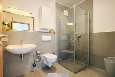Ein Badezimmer in der Unterkunft Ferienwohnung Bootsteg Moba-Travel