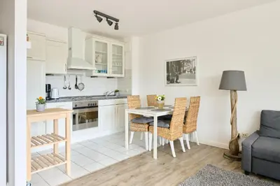 Küche/Küchenzeile in der Unterkunft Ferienwohnung Bootsteg Moba-Travel