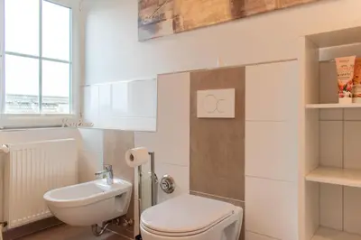 Ein Badezimmer in der Unterkunft Ferienwohnung Wolkenfreude