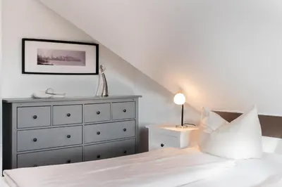 Ein Bett oder Betten in einem Zimmer der Unterkunft Ferienwohnung Wolkenfreude