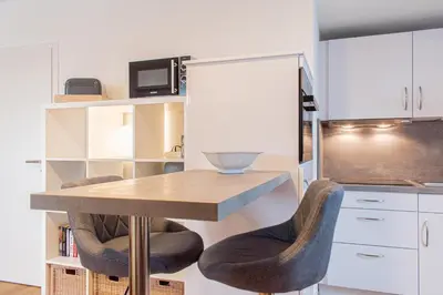Küche/Küchenzeile in der Unterkunft Ferienwohnung Nordlicht
