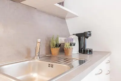 Küche/Küchenzeile in der Unterkunft Ferienwohnung Nordlicht