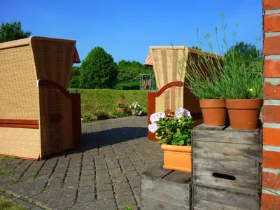 Ein Garten an der Unterkunft Ferienwohnung Stina