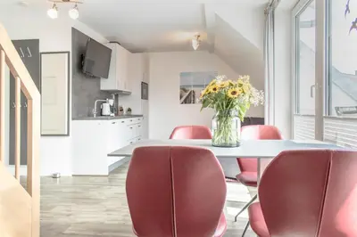 Küche/Küchenzeile in der Unterkunft Ferienwohnung Windstärke 9