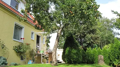 Ein Garten an der Unterkunft Gönndyr