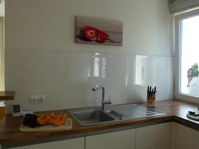 Küche/Küchenzeile in der Unterkunft Ostsee Lodges zum Wohlfühlen