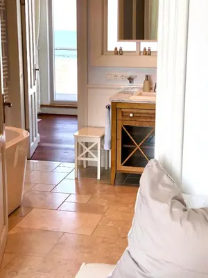 Ein Badezimmer in der Unterkunft Strandhuus - Urlaub aan de Ostsee