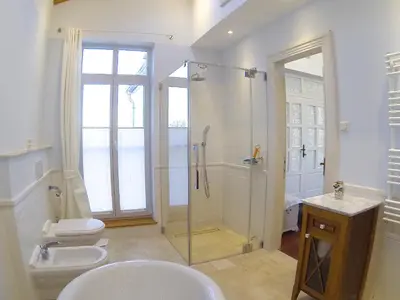 Ein Badezimmer in der Unterkunft Strandhuus - Urlaub aan de Ostsee