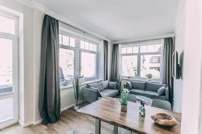 Ein Sitzbereich in der Unterkunft Nordic Wave Apartments