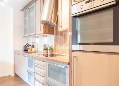 Küche/Küchenzeile in der Unterkunft Ferienwohnung Soleil