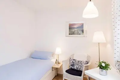 Ein Bett oder Betten in einem Zimmer der Unterkunft Gästehaus Schäfersruh