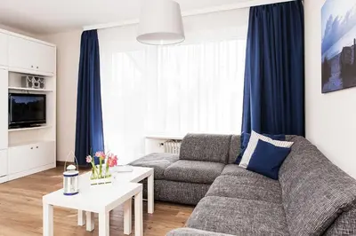 Ein Sitzbereich in der Unterkunft Gästehaus Schäfersruh