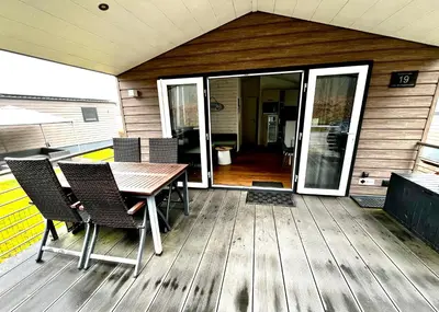 Grundriss der Unterkunft Beach Chalet- Sauna inklusive Kinder und Hunde Willkommen