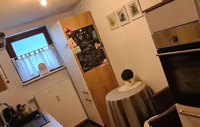 Küche/Küchenzeile in der Unterkunft 2 Zimmer Ferienwohnung Ostseetraum Haffkrug
