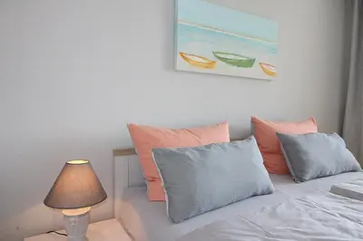 Ein Bett oder Betten in einem Zimmer der Unterkunft Appartementvermittlung Mehr als Meer Objekt 36