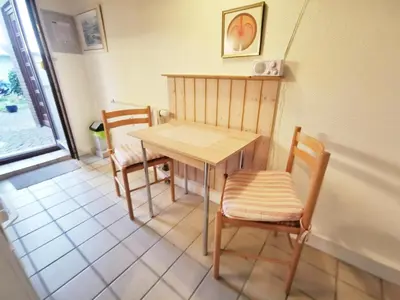 Ein Sitzbereich in der Unterkunft Apartmentvermittlung Mehr als Meer - Objekt 44