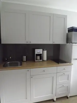 Küche/Küchenzeile in der Unterkunft Ferienwohnung Ostseenähe