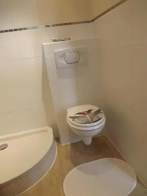 Ein Badezimmer in der Unterkunft Ferienwohnung Ostseenähe