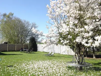 Ein Garten an der Unterkunft Ferienwohnung Ostseenähe