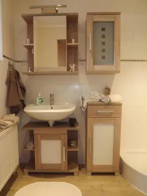 Ein Badezimmer in der Unterkunft Ferienwohnung Ostseenähe
