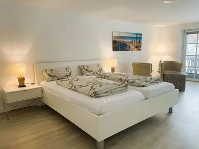 Ein Bett oder Betten in einem Zimmer der Unterkunft Ferienhaus Sonnenblick