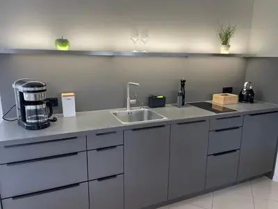Küche/Küchenzeile in der Unterkunft Idas Home am Meer
