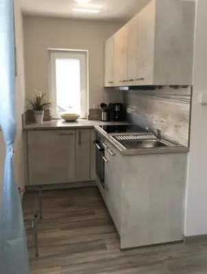 Küche/Küchenzeile in der Unterkunft Haus Sonnenschein Str 10