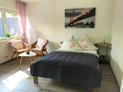 Ein Bett oder Betten in einem Zimmer der Unterkunft Haus Sonnenschein Str 10