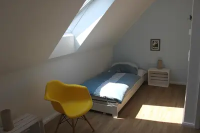Ein Bett oder Betten in einem Zimmer der Unterkunft Feriendomizil Lotta und Michel